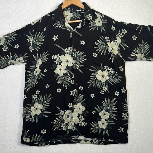 Hibiscus collection Vintage Hawaiian short sleeve Button up‎ Shirt - Mens Large - Picture 1 of 5